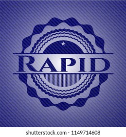 Rapid emblem with jean texture