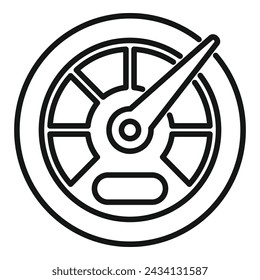 Rapid gauge icon outline vector. Velocity speed system. Car speed meter