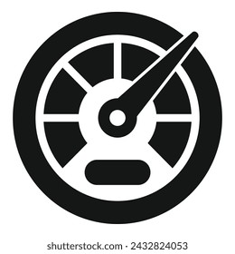 Rapid gauge icon simple vector. Velocity speed system. Car speed meter