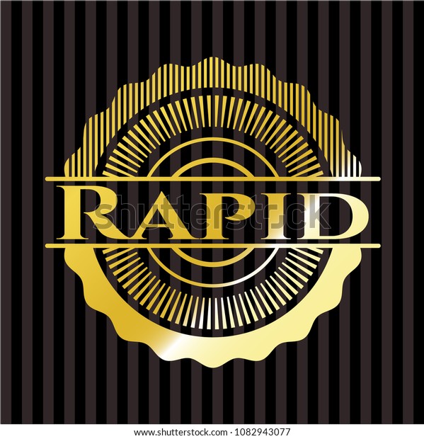  Rapid gold badge or\
emblem