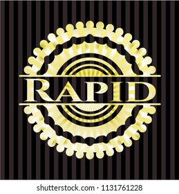 Rapid gold shiny badge
