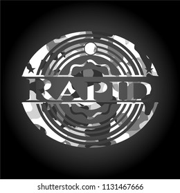 Rapid grey camouflaged emblem