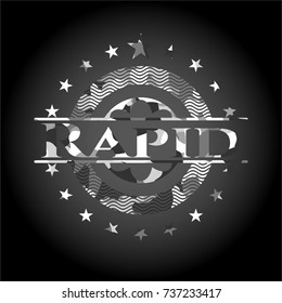 Rapid grey camouflaged emblem