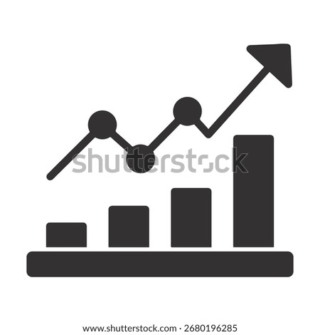 Rapid growth or drop Black Colour icon for finance business Victor Illustration