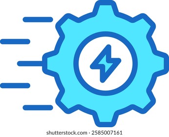 Rapid Icon Blue Color Vector Illustration