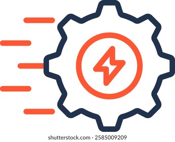 Rapid Icon Color Line Vector Illustration