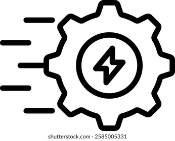 Rapid Icon Outline Vector Illustration