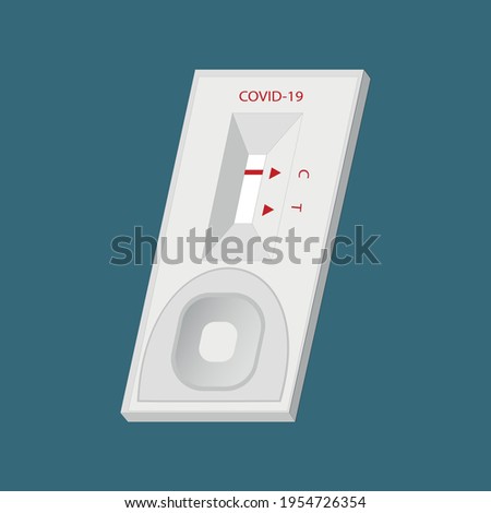 Rapid negative COVID-19 test result vector illustration