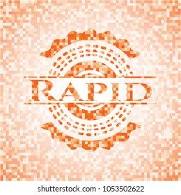   Rapid orange mosaic emblem
