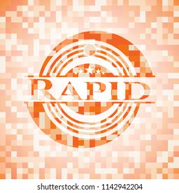 Rapid orange mosaic emblem