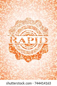 Rapid orange mosaic emblem