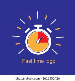 Rapid order, fast time logo, stop watch speed concept, quick timer, quick delivery, express and urgent services, deadline and delay, limited offer vector line icon