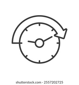 Rapid passage of time icon in line design. Rapid, time, clock, passage, moment, speed, hours on white background vector. Rapid passage of time editable stroke icon