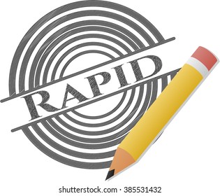 Rapid pencil emblem