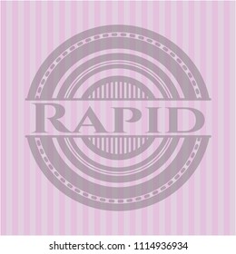 Rapid pink emblem. Retro