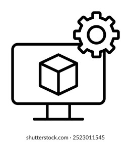 Rapid Prototyping-Symbol, Linie, Vektorgrafik