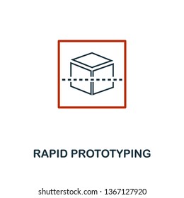 Rapid Prototyping Icon In Two Color Design. Red And Black Style Elements From Machine Learning Icons Collection.  Creative Rapid Prototyping Icon. For Web Design, Apps, Software, Print Usage. 