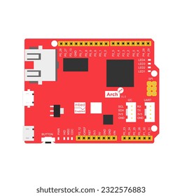 Rapid prototyping mbed-enabled development board vector illustration: A visually stunning depiction of a development board designed for rapid prototyping