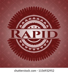 Rapid red emblem. Vintage.