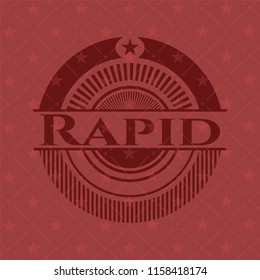 Rapid red icon or emblem