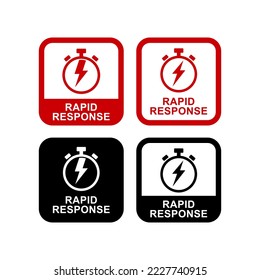 Rapid response badge logo design. Suitable for information