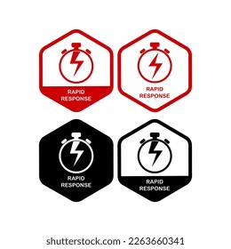 Rapid response badge logo design. Suitable for information