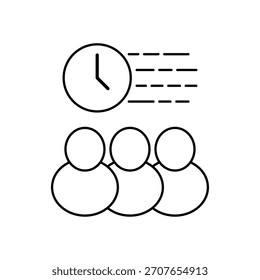 Rapid Response Symbol Kontur bearbeitbare Kontur Linie Zeichnung eps.