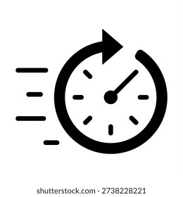 Rapid Response Icon - Solid Black Glyph Icons For Emergency Management
