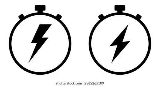 Rapid response timer with flash icon