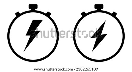 Rapid response timer with flash icon