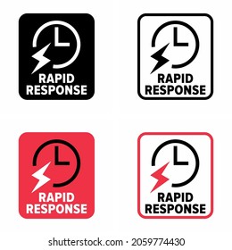 "Rapid Response" vector information sign