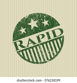 Rapid rubber stamp with grunge texture