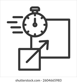 Rapid Scaling Outline Icon Vector Illustration