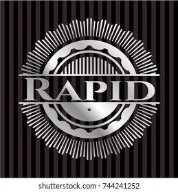 Rapid silver emblem or badge