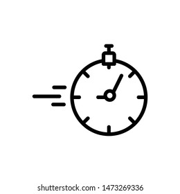 rapid Stopwatch vector line icon