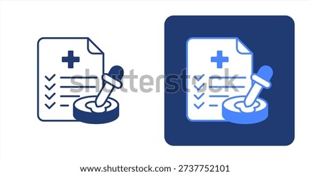 Rapid Test icon, with contrast background.