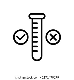 Rapid Test Icon. Line Art Style Design Isolated On White Background
