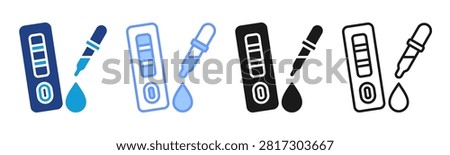 Rapid Test icon set multiple style collection