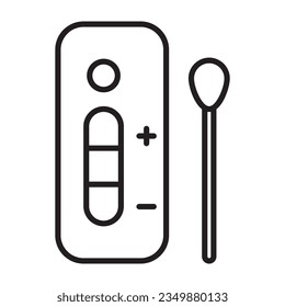 rapid test icon vector illustration logo design