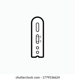 Symbol für Schnelltest-Kit. Medizinisches Prüfsymbol - Vektorgrafik.
