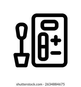 ícone da linha de teste rápido. Ícone de vetor limpo e minimalista para sites, aplicativos móveis, apresentações e logotipos. Totalmente dimensionável e personalizável para qualquer projeto.
