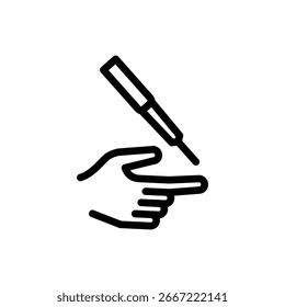 Diseño rápido del Vector del icono del esquema de la prueba bueno para el Web o el App móvil