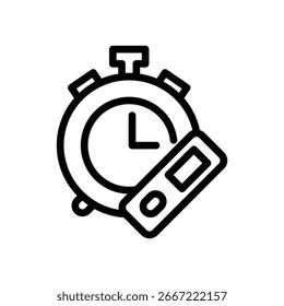 rapid test validity period outline icon vector design good for web or mobile app