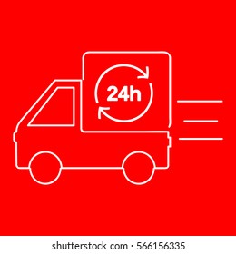 rapid transportation of goods around the clock - sign