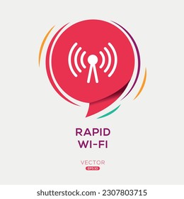 Icono (Wi-Fi rápido), signo de vector.