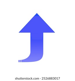 Rapidly rising blue arrow icon