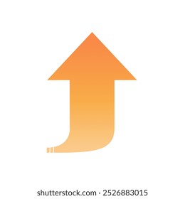 Rapidly rising yellow arrow icon