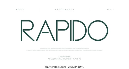 Rapido, fontes digitais abstratas modernas do alfabeto. Tipografia digital eletrônica jogo música futuro criativo itálico fonte design conceito. ilustração vetor
