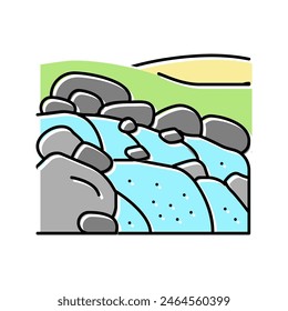 rapids river color icon vector. rapids river sign. isolated symbol illustration