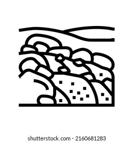 rapids river line icon vector. rapids river sign. isolated contour symbol black illustration